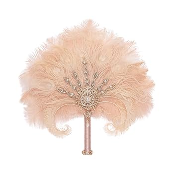 1920svintageファブリック布birthdeth jantiques Amazon.com: BABEYOND Vintage Bridal Feather Bouquet 1920s